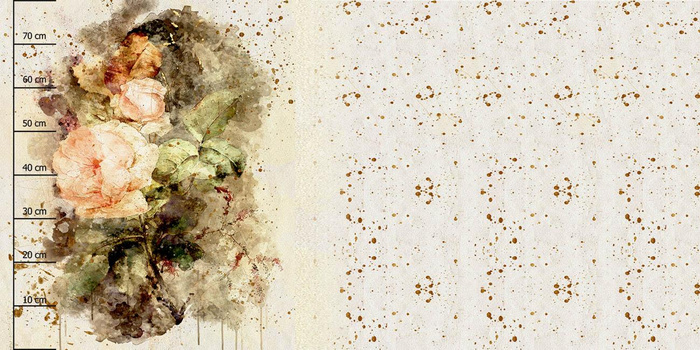  WATERCOLOR FLOWERS PAT. 1 - PANORAMIC PANEL (80cm x 155cm)