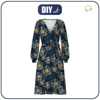 WRAP MIDI DRESS (BIANCA) -  FLOWERS wz.20 - sewing set