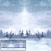 WINTERLANDSCHAFT M.2 (GEMALTER WALD) - panoramisches Paneel (60cm x 155cm)