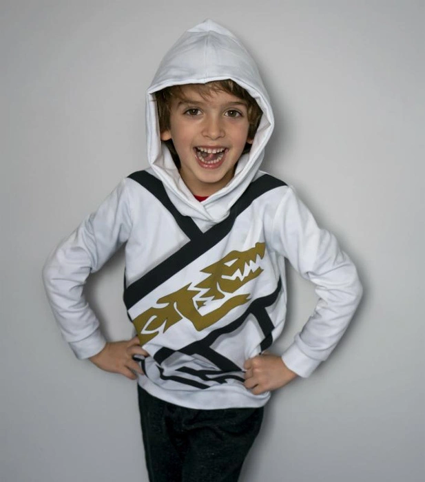 KID'S HOODIE - OWL (MAGIC SCHOOL) - looped knit fabric (134/140)