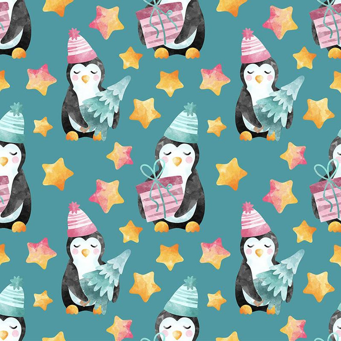 PINGUINE / STERNE (WEIHNACHTSPINGUINE) - sommersweat