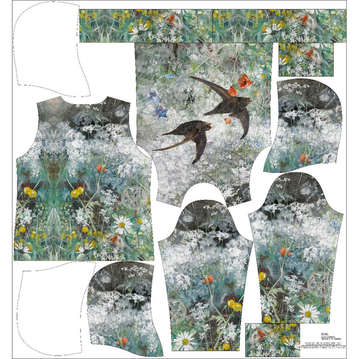 BLUZA DAMSKA (POLA) CLASSIC Z KAPTUREM - JERZYKI (Bruno Liljefors) - zestaw do uszycia XXXL