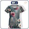 T-SHIRT DAMSKI - VINTAGE FLOWERS wz. 6 - zestaw do uszycia XXXL