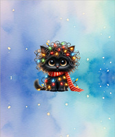 Christmas animal wz. 7 - panel (60cm x 50cm) Wasserabweisende Webware