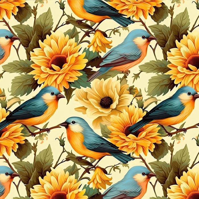Sunflowers wz. 10 - Cotton muslin