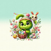 FUNNY EASTER WZ. 2 - Panel (75cm x 80cm) Voděodolná tkanina Oxford