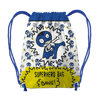 TURNBEUTEL - SUPERHERO / blau EN - groß