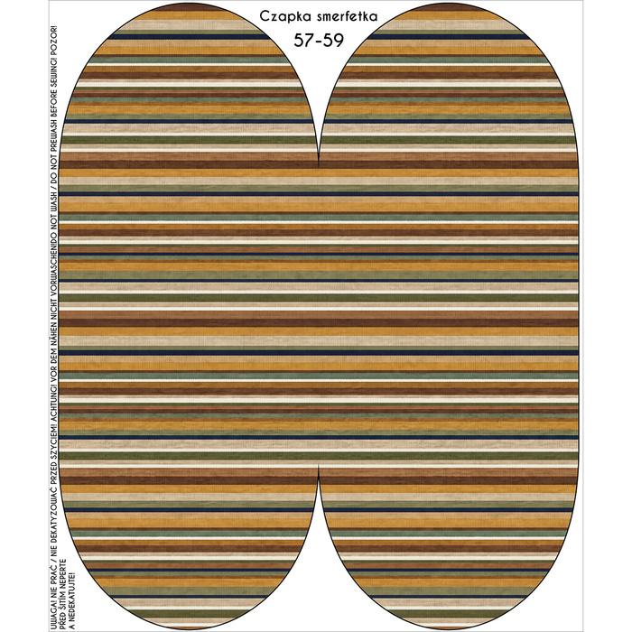 ČEPICE “Šmoulinka” - RETRO EARTH STRIPES / Velikost na výběr