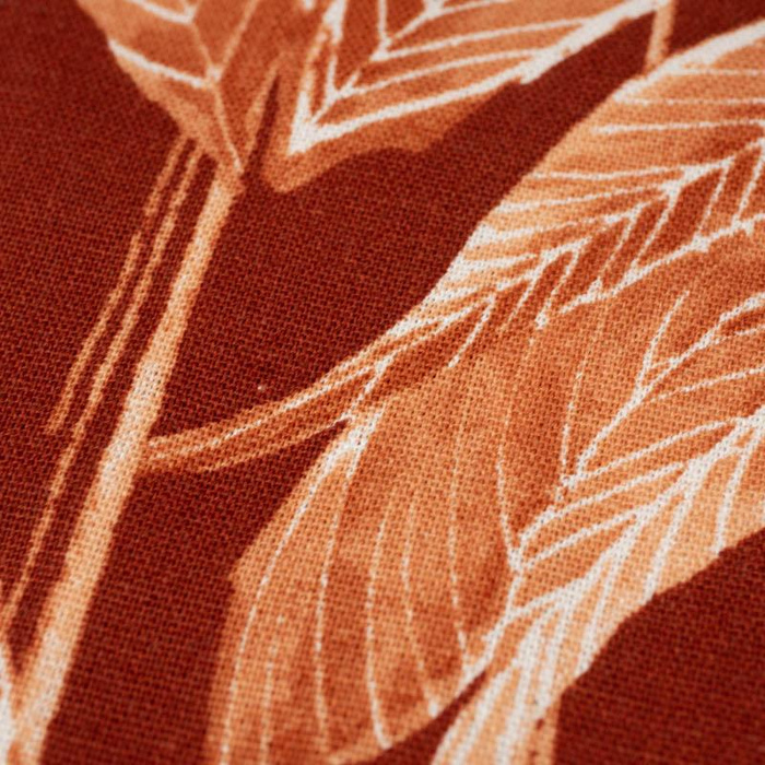 FALLING LEAVES / red - viscose + linen