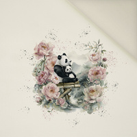 PANDA FAMILY - panel (60cm x 50cm) Upholstery velour