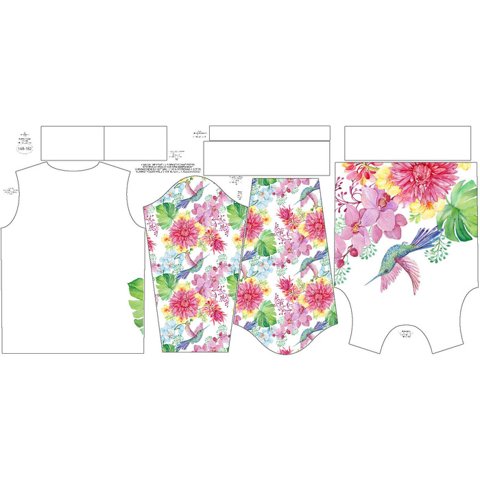 KINDER SWEATSHIRT (NOE) - KOLIBRIS UND BLUMEN Ms. 2 - Sommersweat (122/128)
