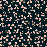 ROSA BLUMEN M. 4 / schwarz- Single Jersey mit Elastan ITY