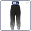 JOGGERY DAMSKIE (NOEMI) - KLEKSY (szary) / czarny - zestaw do uszycia M