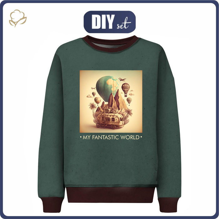 KINDER SWEATSHIRT (NOE) - MY FANTASTIC WORLD - Nähset (134/140)