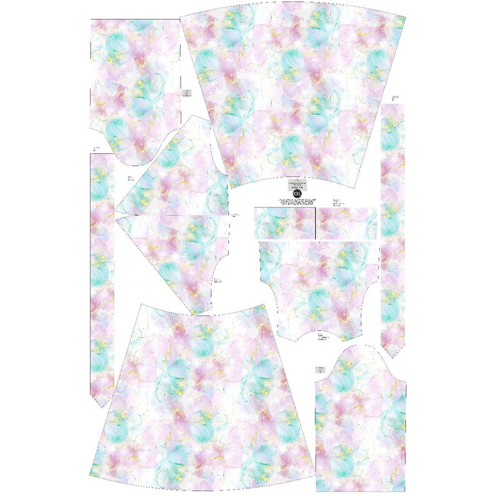 WRAP MIDI DRESS "BIANCA" (XL) - ALCOHOL PASTEL WZ.1 - sewing set