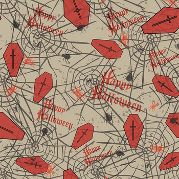 HALLOWEEN PAJĘCZYNA TRUMNY  - tkanina wodoodporna