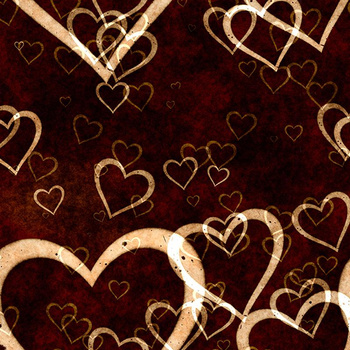 GOLDEN HEARTS / contour - Waterproof woven fabric