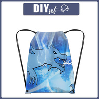 BATOH-PYTEL - MODRÝ NINJA / Velikost na výběr