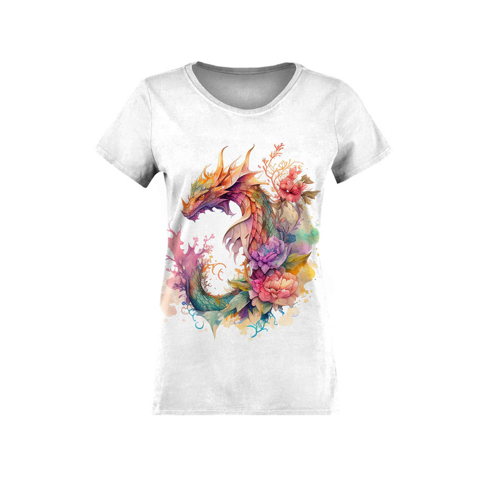 WATERCOLOR DRAGON MS. 2 - Panel (75cm x 80cm) SINGLE JERSEY PANEL