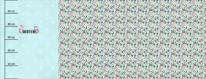 TUČŇACI / winter (VÁNOČNÍ TUČŇACI) - PANORAMICKÝ PANEL (60 x 155cm)