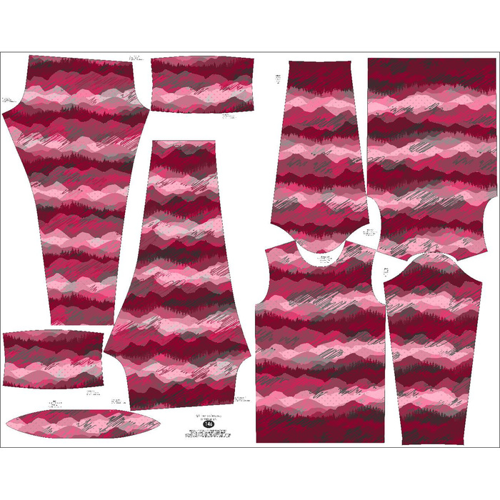 THERMO GIRL'S SET (NANCY) - DUSKY MOUNTAINS - sewing set 122