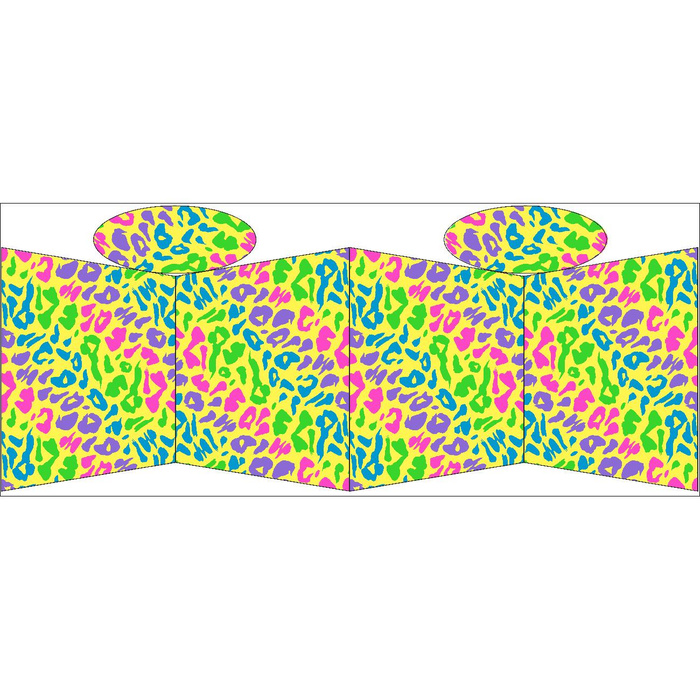 NÁKUPNÍ TAŠKA - NEON LEOPARD vz.2 - Sada šití