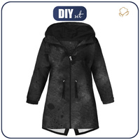 KIDS PARKA (ARIEL) - BLACK SPECKS - sewing set (146/152)