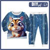 CHILDREN'S PAJAMAS " MIKI" - ANIMATED SQUIRREL - sewing set (122/128)
