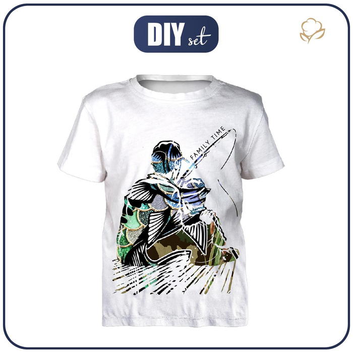 T-SHIRT DZIECIĘCY 116/122 -  FAMILY TIME - zestaw do uszycia
