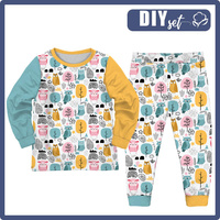 CHILDREN'S PAJAMAS " MIKI" - PAINTED OWLS - sewing set