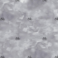 BICYCLES (minimal) / CAMOUFLAGE pat. 2 (grey) - Cotton woven fabric
