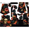 DAMEN BOMBERJACKE (KAMA) - FLOWERS AND SKULL - Nähset M