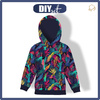 DZIECIĘCA BLUZA Z KAPTUREM (ALEX) - COLORFUL LEAVES - zestaw do uszycia (86/92)