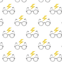 MAGIC GLASSES (MAGIC SCHOOL) - Cotton woven fabric