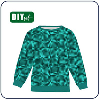 DĚTSKÁ MIKINA (NOE) - PIXELY Vz. 2 (mořská) - teplákovina (98-104)