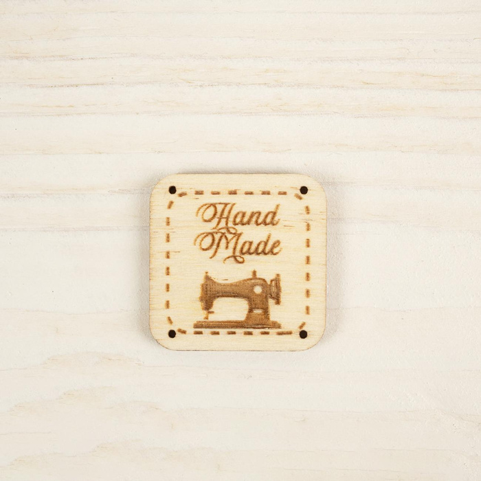 Wooden label - HAND MADE / machine