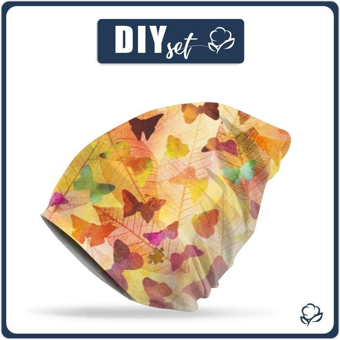 "Beanie" Mütze - BUNTE SCHMETTERLINGE 51-53