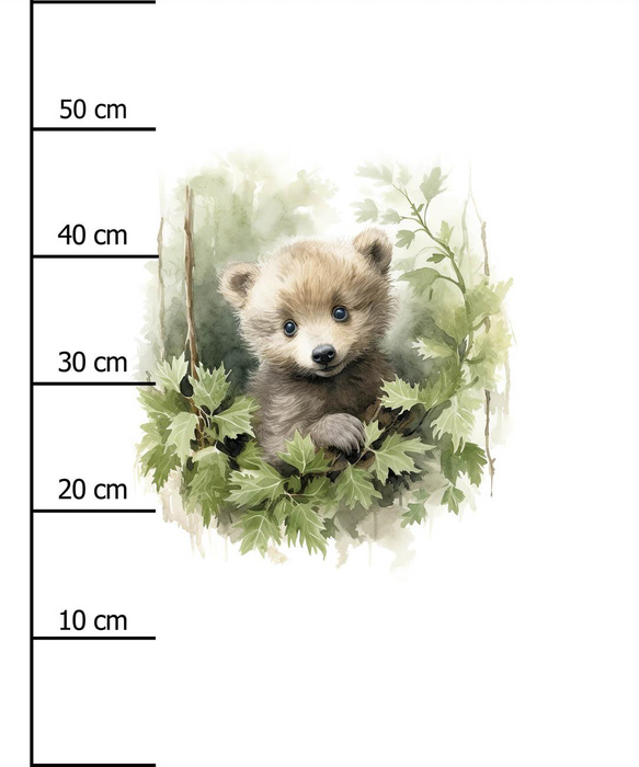 WATERCOLOR LITTLE BEAR - Paneel (60cm x 50cm) Wasserabweisende Webware
