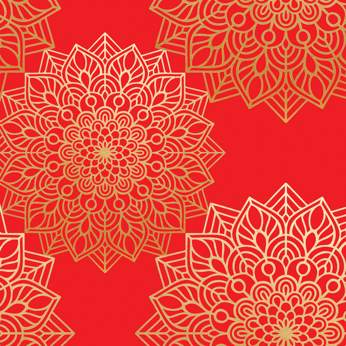 MANDALA pat. 5 / red