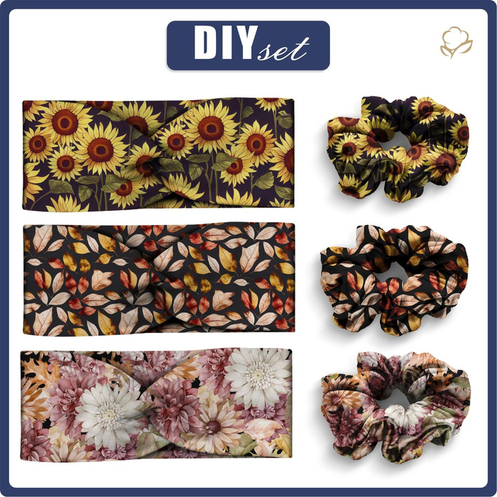 HAARBAND UND HAARGUMMI 3KPL - MODELL 14 - Nähset 4-8