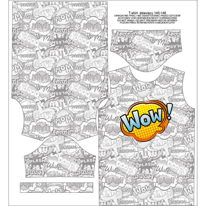 KID’S T-SHIRT - COMIC BOOK / wow - single jersey (92/98)