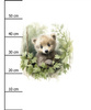 WATERCOLOR LITTLE BEAR - panel (60cm x 50cm) Waterproof woven fabric
