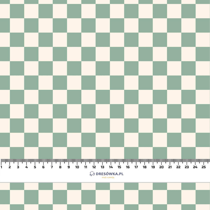 MINT CHECK - Cotton woven fabric
