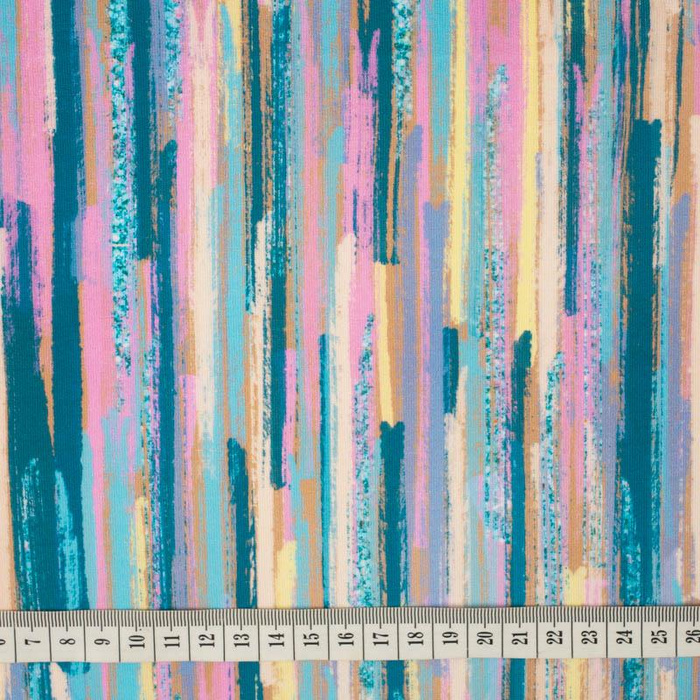 RAINBOW VERTICAL BELTS - Cotton woven fabric