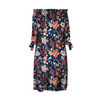 DRESS "CARMEN" - JAPANESE GARDEN pat. 2 - crepe L