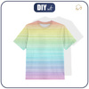 KID’S T-SHIRT- RAINBOW STRIPES pat. 2 - single jersey (116/122)