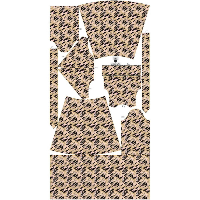 UMSCHLAG KLEID MIT RÜSCHEN (ABELLA) - GLAM PRINT Ms. 1 - Nähset S
