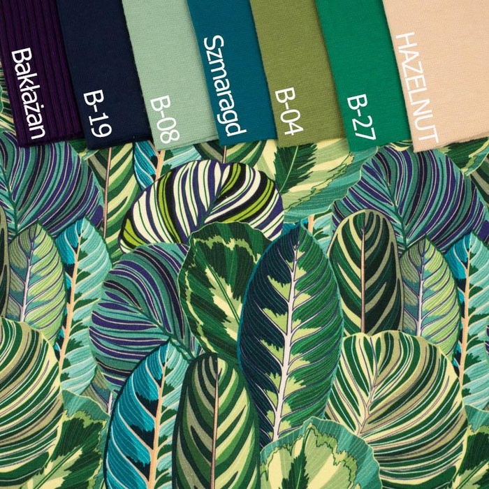 GREEN JUNGLE pat. 1 (VINTAGE) - Cotton woven fabric