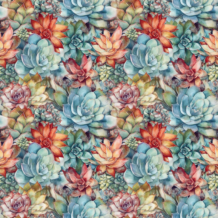 SUCCULENT PLANTS MS. 7 - Baumwoll Webware