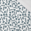 50cm SMALL LEAVES pat. 2 / white - single jersey with elastane 